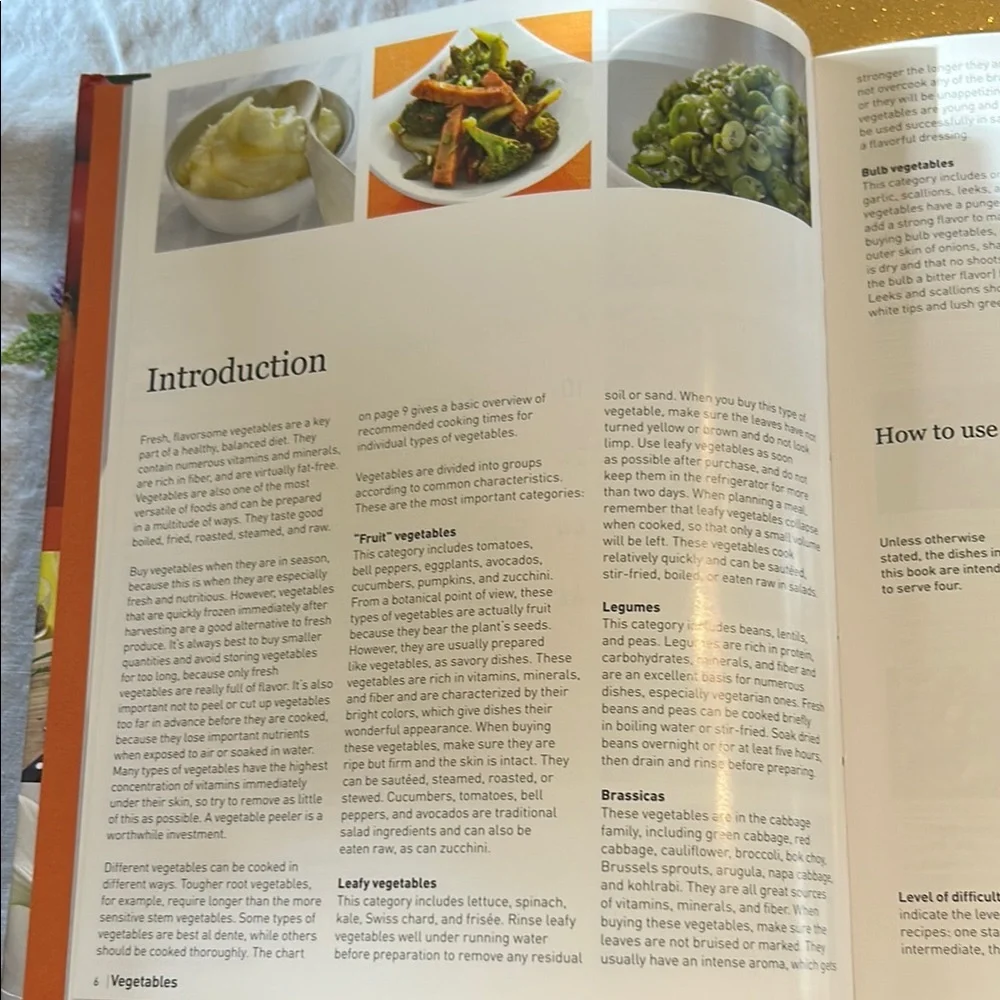 Vegetables Cookbook with Full-Color Photographs; Hardcover and in New Condition!